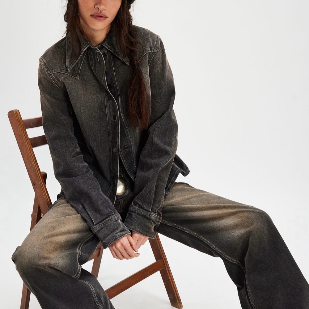 Closed - Free People Western Denim Jacket/Shacket - Picture 2 of 8
